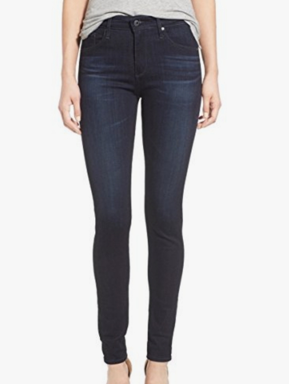 AG Adriano Goldschmied Farrah High Rise Dark Indigo Skinny Jeans